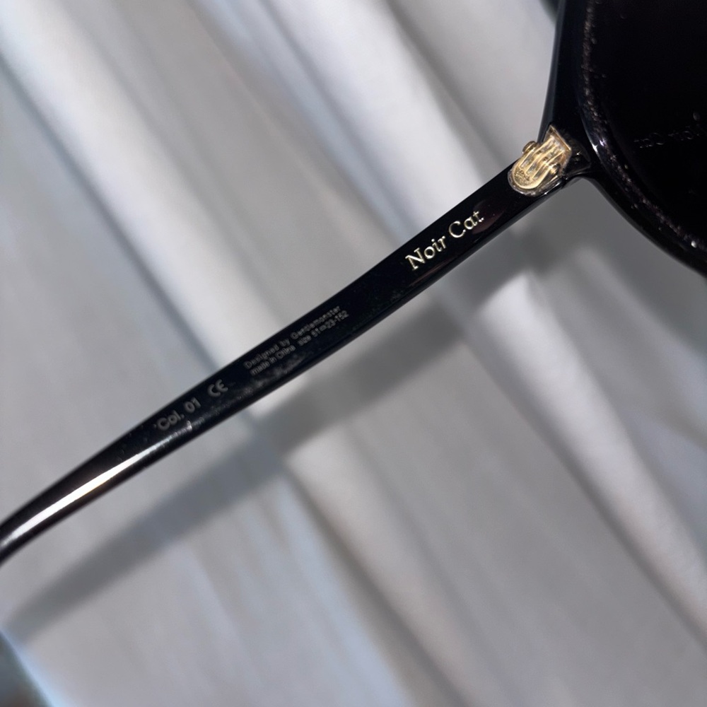 Gentle Monster Black Sunglasses with Gold Accents - Picture 5 of 9